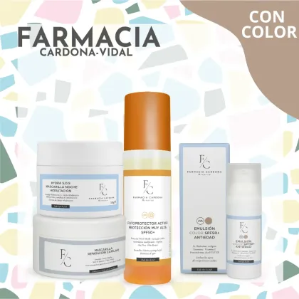 Rutina Solar Antiedad facial capilar y corporal CON color Farmacia Cardona