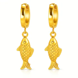 Pendientes sin níquel acero quirúrgico peces 3cm