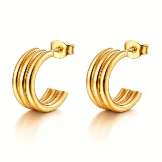 Pendientes sin níquel acero quirúrgico mini arox3 1,3cm