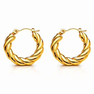 Pendientes *sin níquel acero quirúrgico aro grueso 3,5cm