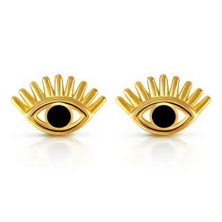 Pendientes *sin níquel acero quirúrgico ojo protector 1cm
