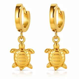Pendientes *sin níquel acero quirúrgico tortugas 2cm