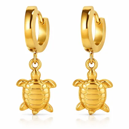 Pendientes *sin níquel acero quirúrgico tortugas 2cm