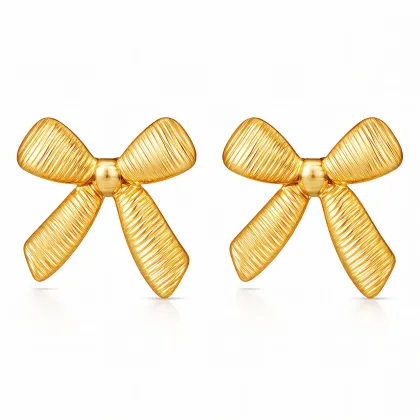 Pendientes *sin níquel acero quirúrgico lazo rayitas 3cm
