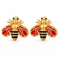 Pendientes *sin níquel acero quirúrgico insecto rojo 2,2x1,7cm