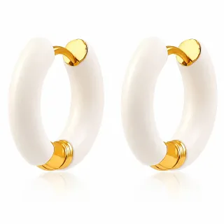 Pendientes *sin níquel acero quirúrgico arete blanco 2cm
