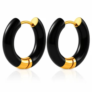 Pendientes *sin níquel acero quirúrgico arete negro 2cm
