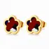 copia de Pendientes *sin níquel acero quirúrgico flor tricolor granate 1,2x1,2cm