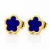 Pendientes *sin níquel acero quirúrgico flor azul 1,2x1,2cm