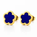 Pendientes *sin níquel acero quirúrgico flor azul 1,2x1,2cm