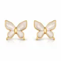 Pendientes *sin níquel acero quirúrgico mariposa nacarada 2cm
