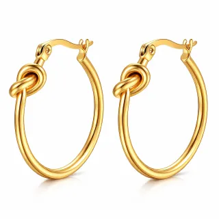 Pendientes *sin níquel acero quirúrgico aro nudo 2,5cm