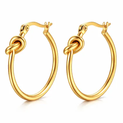 Pendientes *sin níquel acero quirúrgico aro nudo 2,5cm