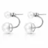 Pendientes *sin níquel acero quirúrgico 2 perlas  2cm