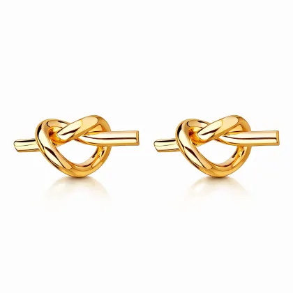 Pendientes *sin níquel acero quirúrgico nudo 1,5cm