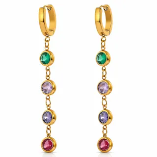 Pendientes *sin níquel acero quirúrgico colores 5,5cm