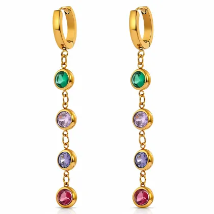 Pendientes *sin níquel acero quirúrgico colores 5,5cm