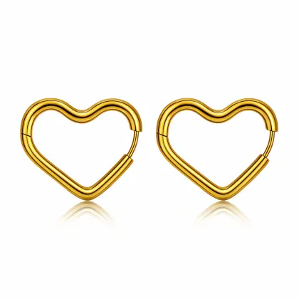 Pendientes *sin níquel acero quirúrgico aro corazón 2,3cm