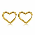 Pendientes *sin níquel acero quirúrgico aro corazón 2,3cm