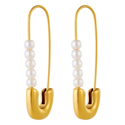 Pendientes *sin níquel acero quirúrgico imperdibles 3cm
