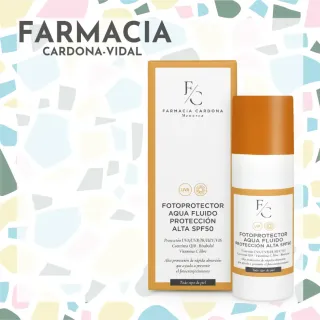 Fotoprotector Aqua fluido facial SPF 50+  50ml Farmacia Cardona