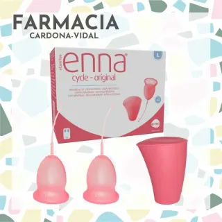 Set 2 Copas Menstruales talla M con Estuche Enna Cycle Easy Cup
