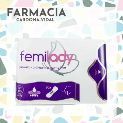 Femilady 30 Salvaslips Antibacterianos Piel Sensible