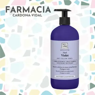 Soivre Violet mascarilla cabellos blancos grises y rubios 500ml