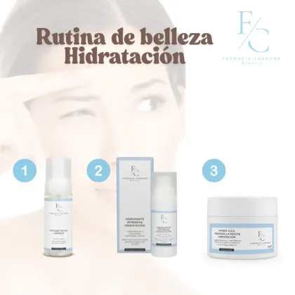 Rutina de hidratación facial profunda Farmacia Cardona 3productos Promo