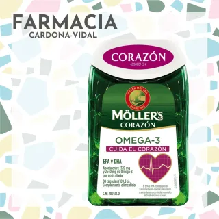 Möller's Omega 3 corazón EPA y DHA 80cps