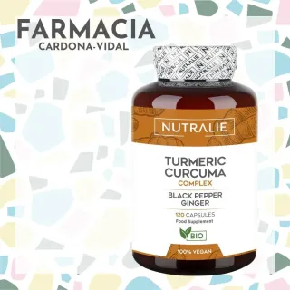 Nutralie Tumeric Cúrcuma 120 cps cúrcuma jengibre y pimienta negra