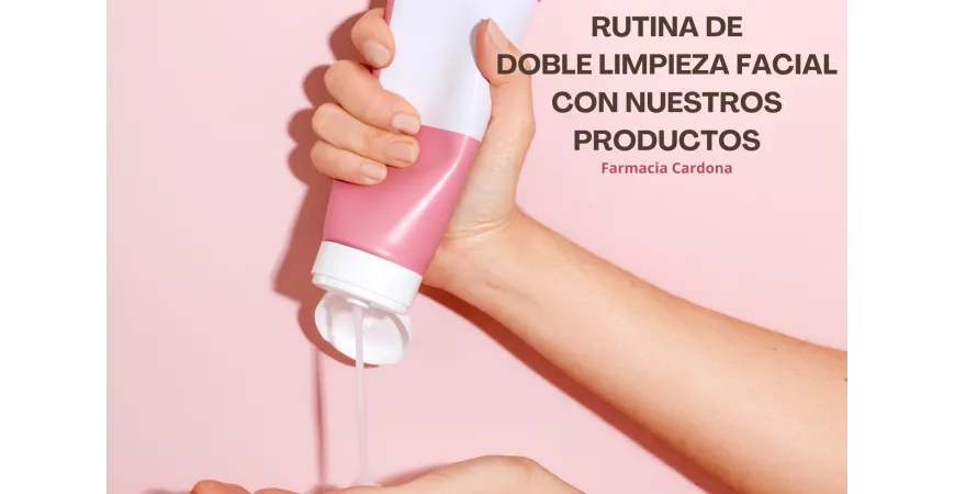 Rutina de higiene facial en dos pasos con cosmética propia